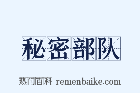 秘密部队是什么意思的图片